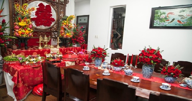 Cách trang trí bàn thờ gia tiên đám cưới đẹp, đơn giản - META.vn
