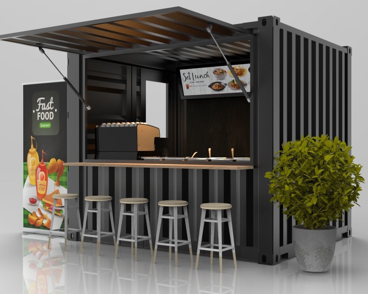 Thiết kế quán cafe container trở thành một xu hướng - Model Design