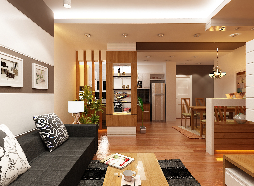 Nội thất chung cư đẹp và hiện đại bằng gỗ tự nhiên - Đồ gỗ Hưng Long