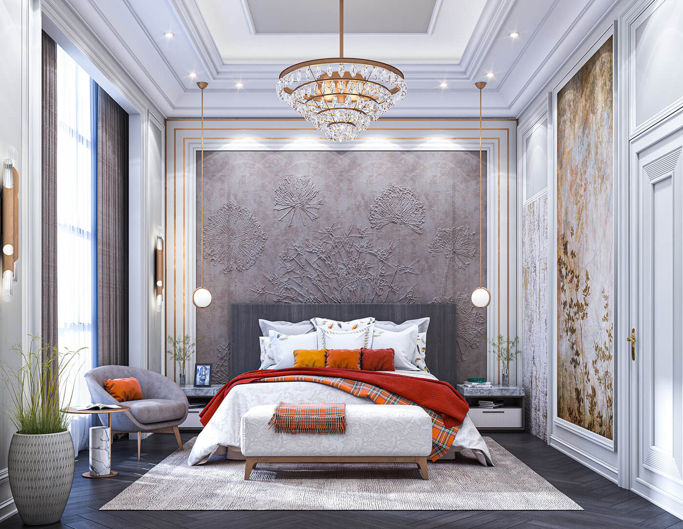 Top 10 mẫu thiết kế phòng ngủ biệt thự tân cổ điển hấp dẫn mọi gia chủ -