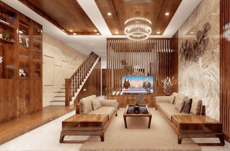 55+ Mẫu lam gỗ trang trí phòng khách sang trọng - cập nhật 2022