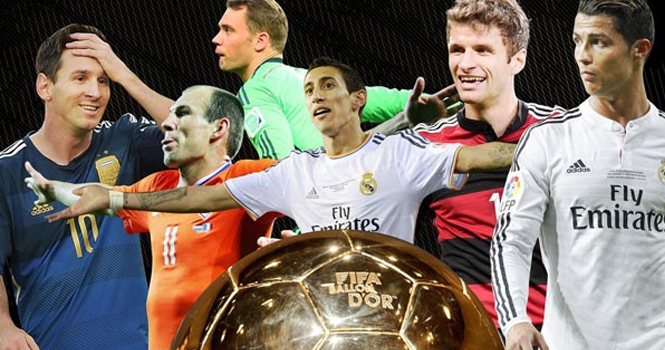 Quả bóng Vàng 2014: FIFA chính thức rút gọn 3 đề cử QBV FIFA 2014