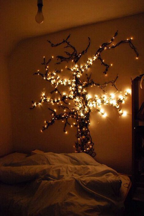 trang trí phòng ngủ bằng đèn led