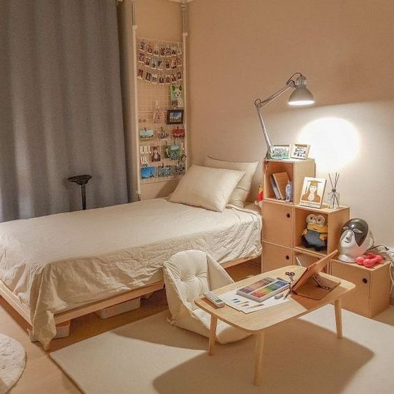 trang trí phòng ngủ nhỏ cho nữ phong cách Hàn Quốc