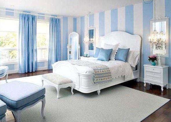 trang trí phòng ngủ nhỏ cho nữ màu xanh